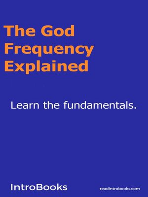cover image of The God Frequency Explained